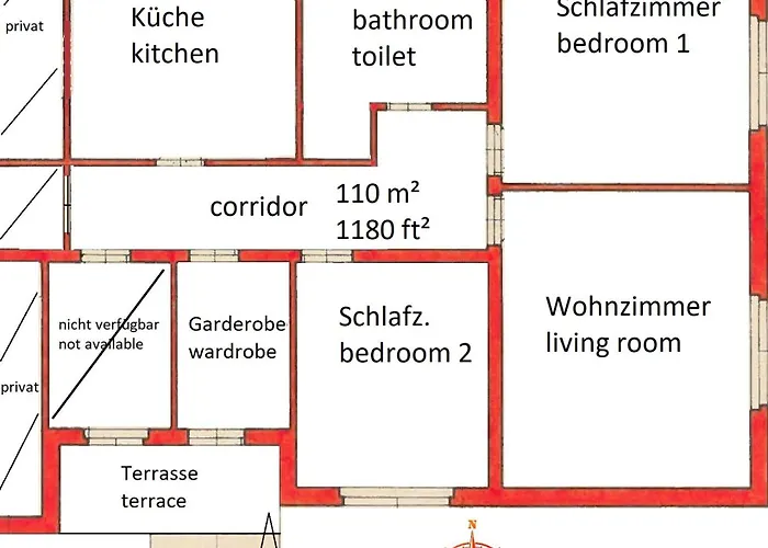 Apartmán Schlickendorf 110 M Fuer 4 Personen Komplett Ausgestattet